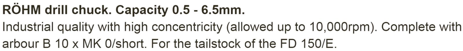 פוטר קידוח למחרטה שולחנית פרוקסון PROXXON 24152